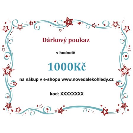 Elektronický dárkový poukaz v hodnotě 1000Kč