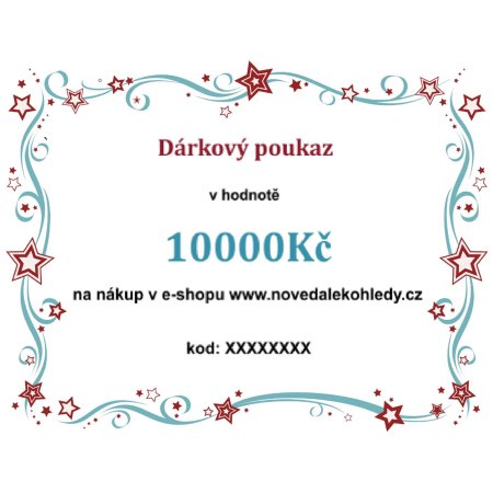 Elektronický dárkový poukaz v hodnotě 10000Kč