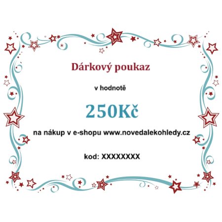 Elektronický dárkový poukaz v hodnotě 250Kč