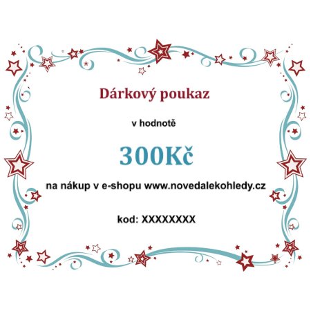 Elektronický dárkový poukaz v hodnotě 300Kč