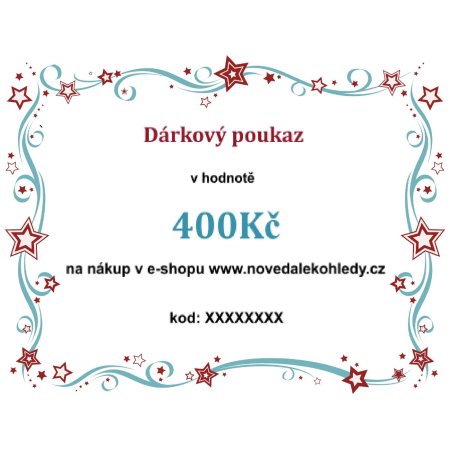 Elektronický dárkový poukaz v hodnotě 400Kč