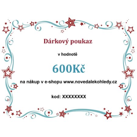 Elektronický dárkový poukaz v hodnotě 600Kč
