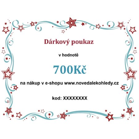 Elektronický dárkový poukaz v hodnotě 700Kč