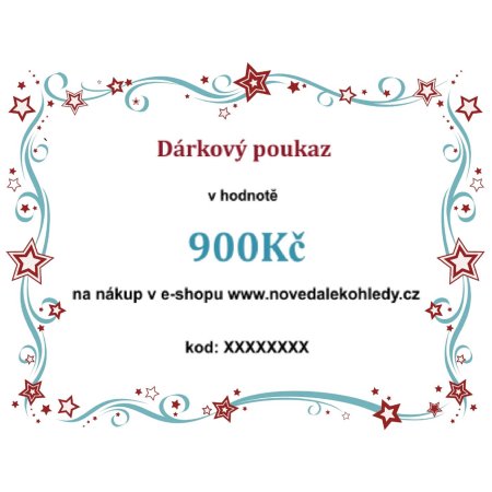 Elektronický dárkový poukaz v hodnotě 900Kč