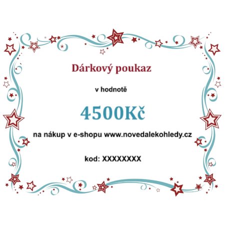 Elektronický dárkový poukaz v hodnotě 4500Kč