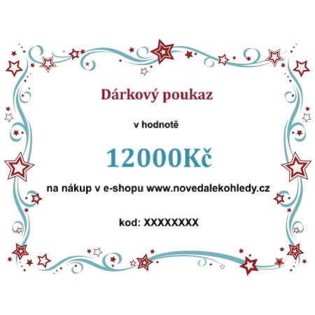 Elektronický dárkový poukaz v hodnotě 12000Kč