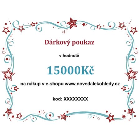 Elektronický dárkový poukaz v hodnotě 15000Kč